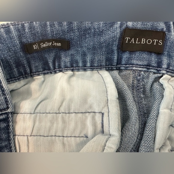 Talbots Blue Ankle Cropped Sailor Jeans Size 10 - Picture 7 of 9
